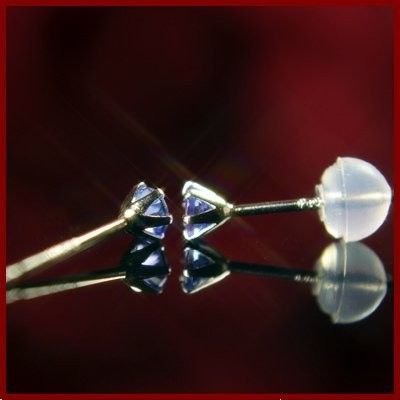PT900プラチナ天然タンザナイトピアス