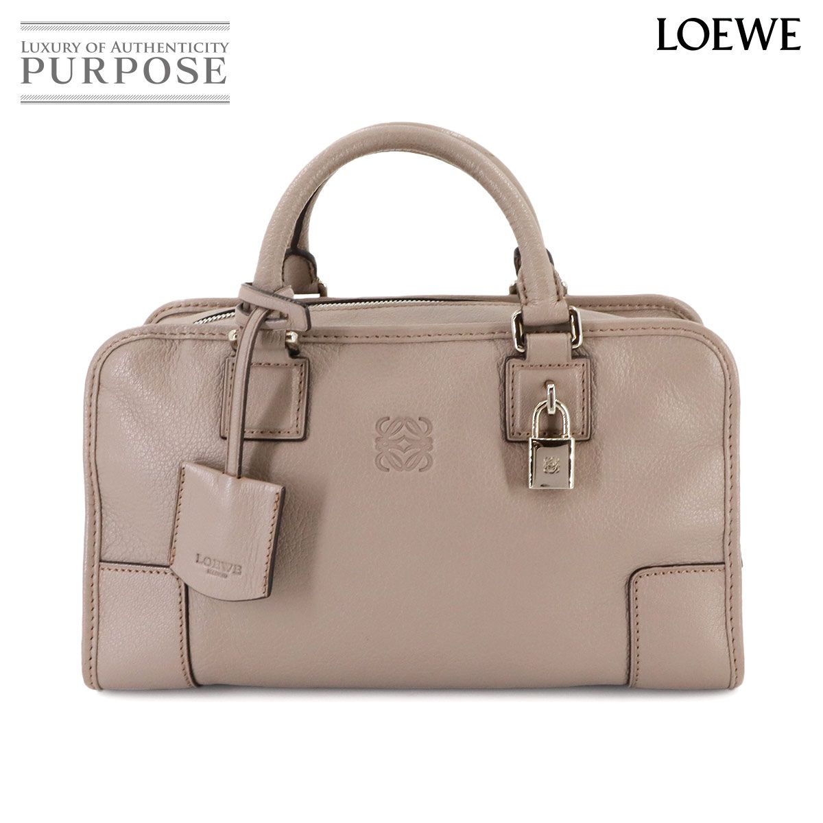 LOEWE ロエベ アマソナ28 レザー 編み込み ハンド バッグ ロエベ LOEWE アマソナ 28 ハンド バッグ レザー ベージュ