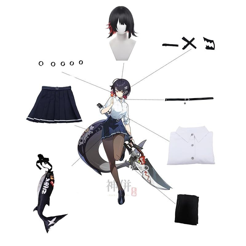 ゼンゼロ エレン コスプレ衣装＋ウィッグ＋尻尾＋アクセサリー類 Amazon.co.jp: エレン・ジョー コスプレ衣装 ゼンゼロ ゼンレス