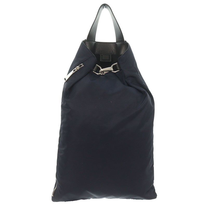 ジルサンダー リュック バックパック ナイロン×レザー ネイビー JIL SANDER ジルサンダー バックパック Lid Backpack J26WA0004