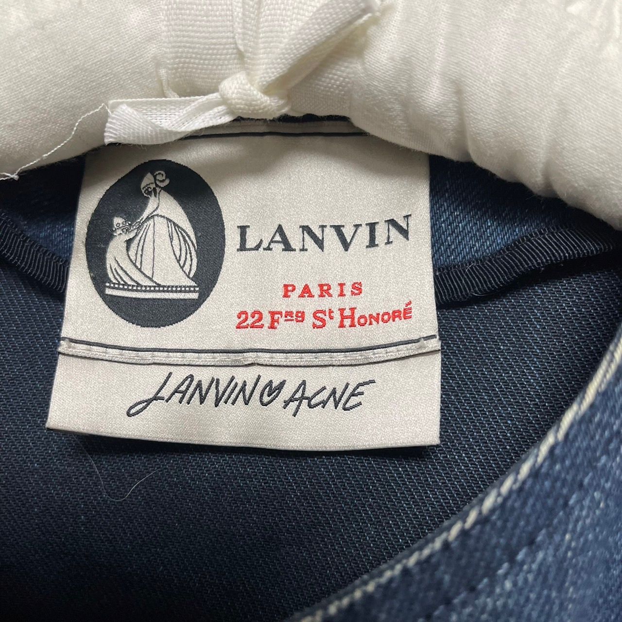 LANVIN ACNE ランバン　アクネ　デニム　ジャケット LANVIN×ACNE ランバン アクネ 09SS Denim Collection ノーカラーデニム