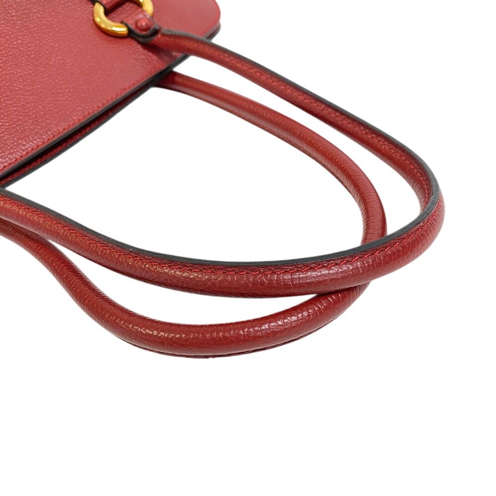 デルヴォー DELVAUX ハンドバッグ Dチャーム レッド