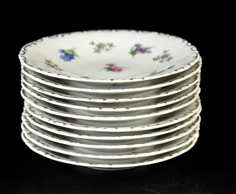 蔵A2754b ライヒェンバッハ チューリンゲン パン皿 プレート 13.2ｃｍ 10客