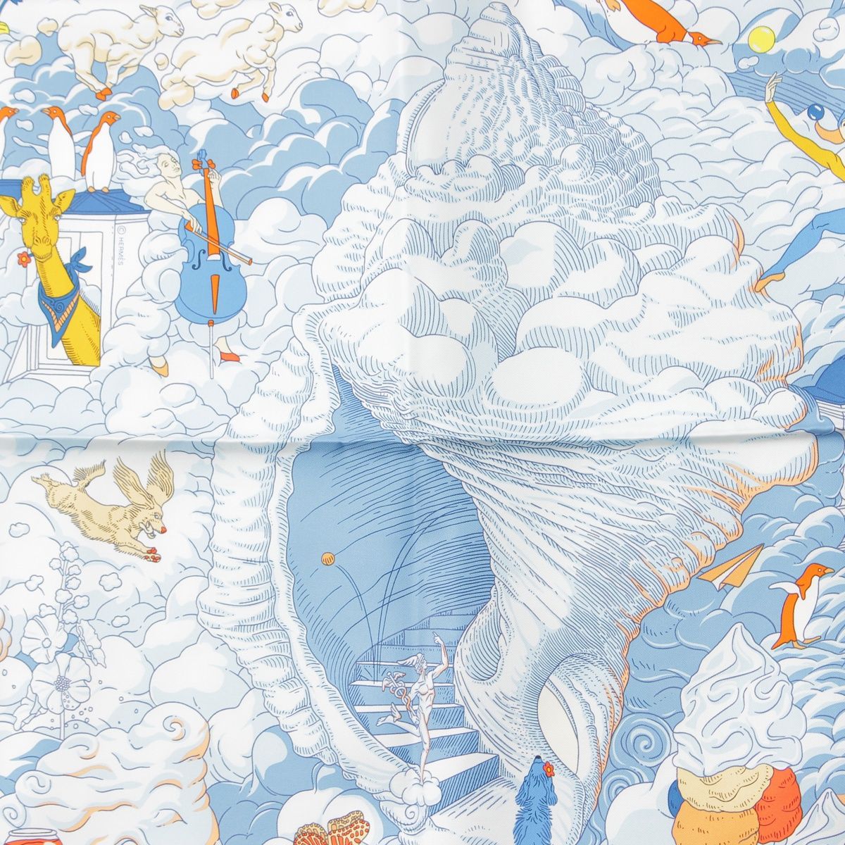 新品未使用】カレ90 私の雲 Sur Mon Nuageうさぎ※箱は別です