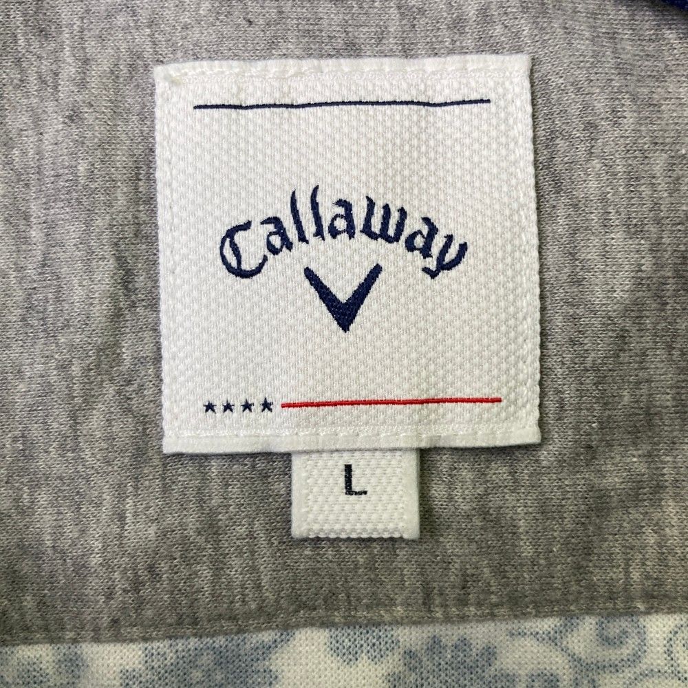 サイズ：L CALLAWAY SELECT キャロウェイ セレクト  半袖ポロシャツ ペイズリー ネイビー系 [240101432481] ゴルフウェア レディース ストスト サイズ：L CALLAWAY SELECT キャロウェイ セレクト 半袖