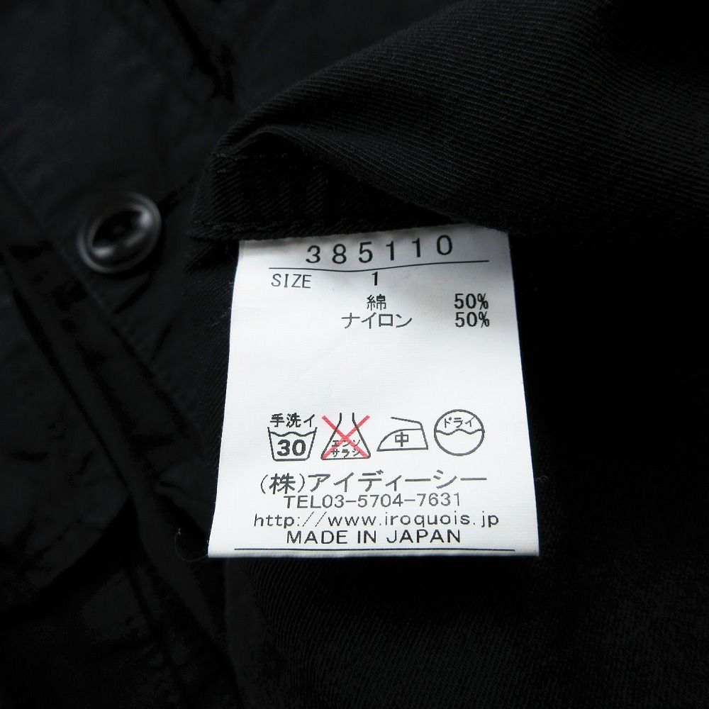 Iroquois イロコイ ミリタリー シャツ ジャケット 長袖 ノーカラー 
