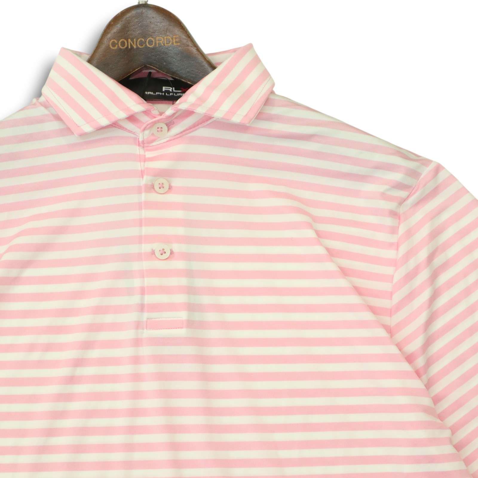 美品✨RLX　RALPH LAUREN　ゴルフウェア ポロシャツ　半袖　ボーダー RLXラルフローレン 半袖ポロシャツ グリーン×白 ボーダー
