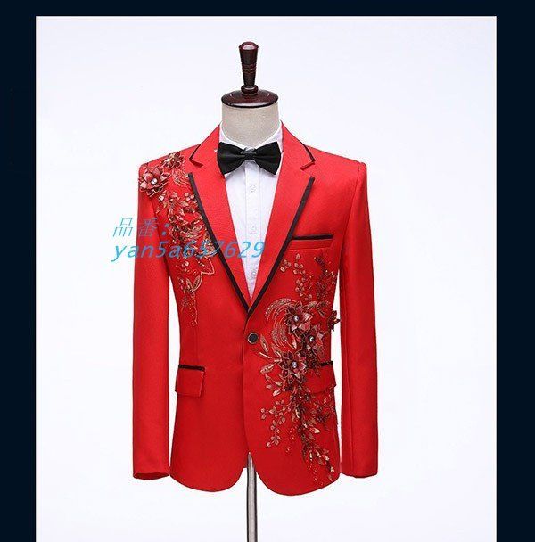 光沢のあるジャケット 2点セットアップ