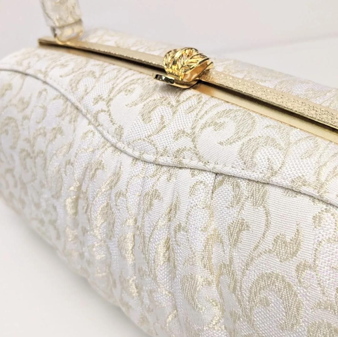 紗織 ブランド 草履バッグセット シルバー 唐草 フォーマル Mサイズ 紗織 ブランド 草履バッグセット シルバー 唐草 フォーマル Mサイズ