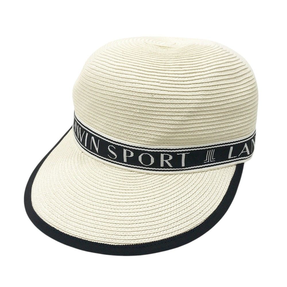 LANVIN SPORT ランバン スポール ストローキャップ ホワイト系 F