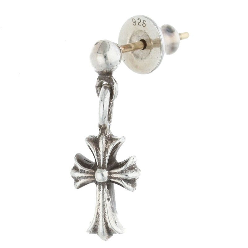 Chrome Hearts DRP STCK CH CRS/シルバーピアス クロムハーツ DRP STCK CH CRS/スタックCHクロスドロップ