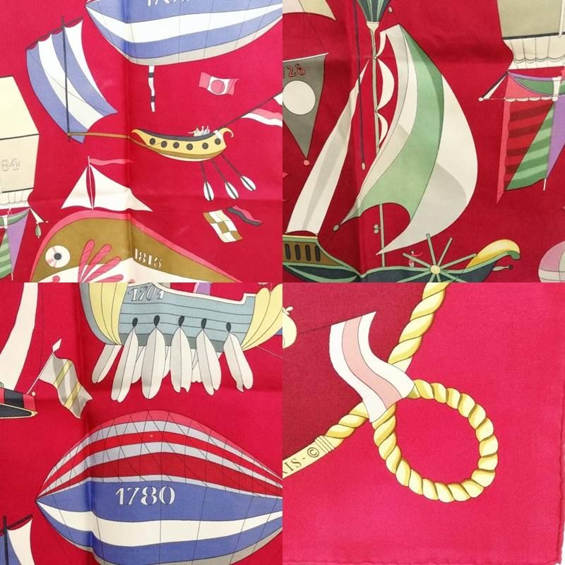 エルメス HERMES カレ90 LES FOLIES DU CIEL 大空の狂気 シルク