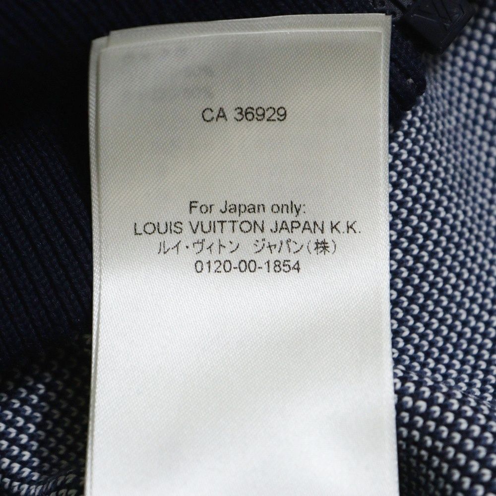 LOUIS VUITTON(ルイヴィトン) ブルゾン サイズL メンズ美品  - RM241M  ZD4 HQN04W ネイビー×白 24SS/モノグラムジップアップニットブルゾン コットン LOUIS VUITTON (ルイヴィトン) 24SS モノグラムジップアップニット