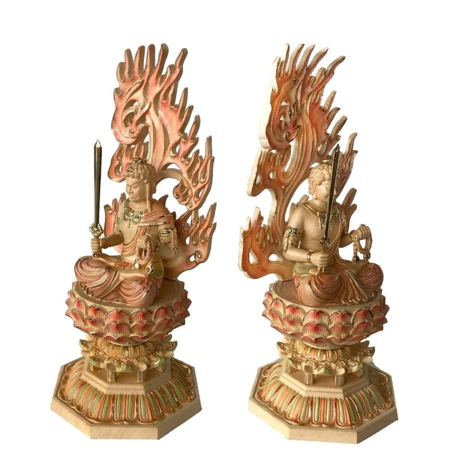 各サイズフレームつき＃オーダー受付ます　＃不動明王様　＃金運　鑑定つき 不動明王 彩色 金 色付き 28cm お不動さん 仏像 守本尊 酉年 炎