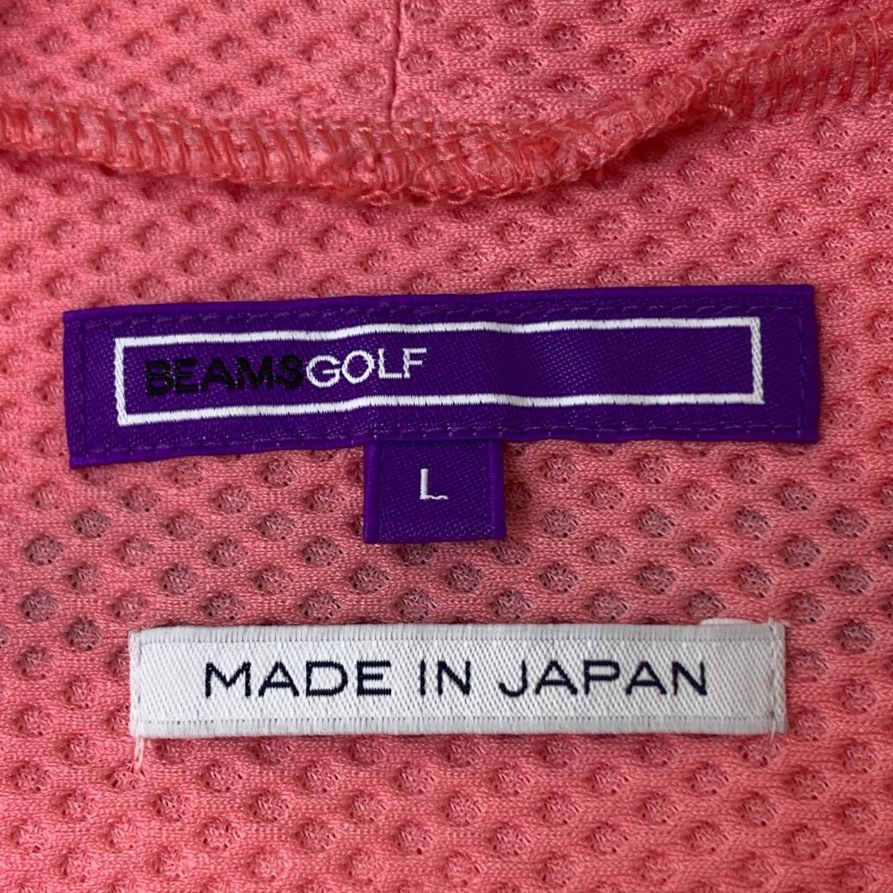 【ビームスゴルフ】極美品 モックネック 半袖 2024 ピンク Ｌ　レディース サイズ：L BEAMS GOLF ビームスゴルフ 2024年モデル モック