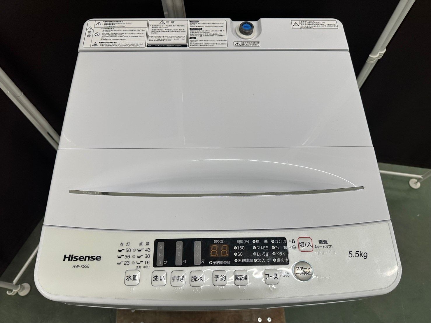 【高年式】大阪送料無料★3か月保障付き★2024年★HW-K55E★OS-3 高年式】大阪送料無料☆3か月保障付き☆洗濯機☆ハイセンス☆5.5kg