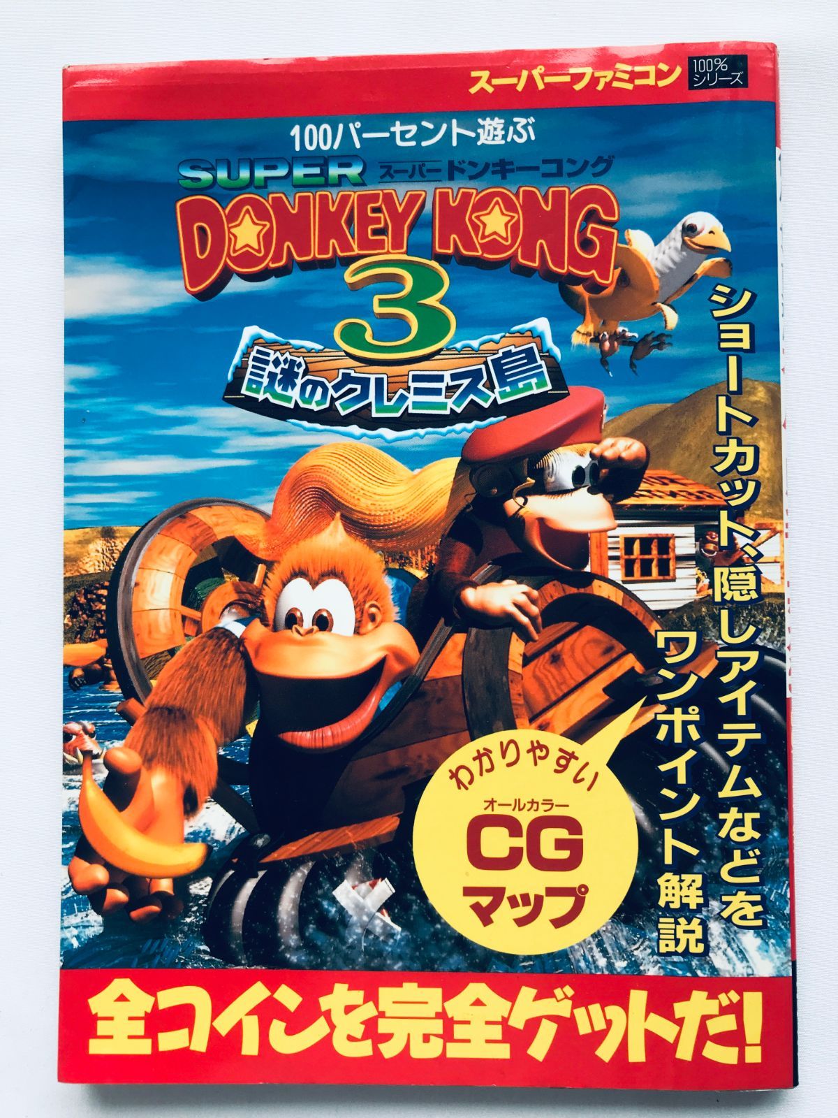 スーパードンキーコング3 謎のクレミス島 100パーセント遊ぶ CGマップ