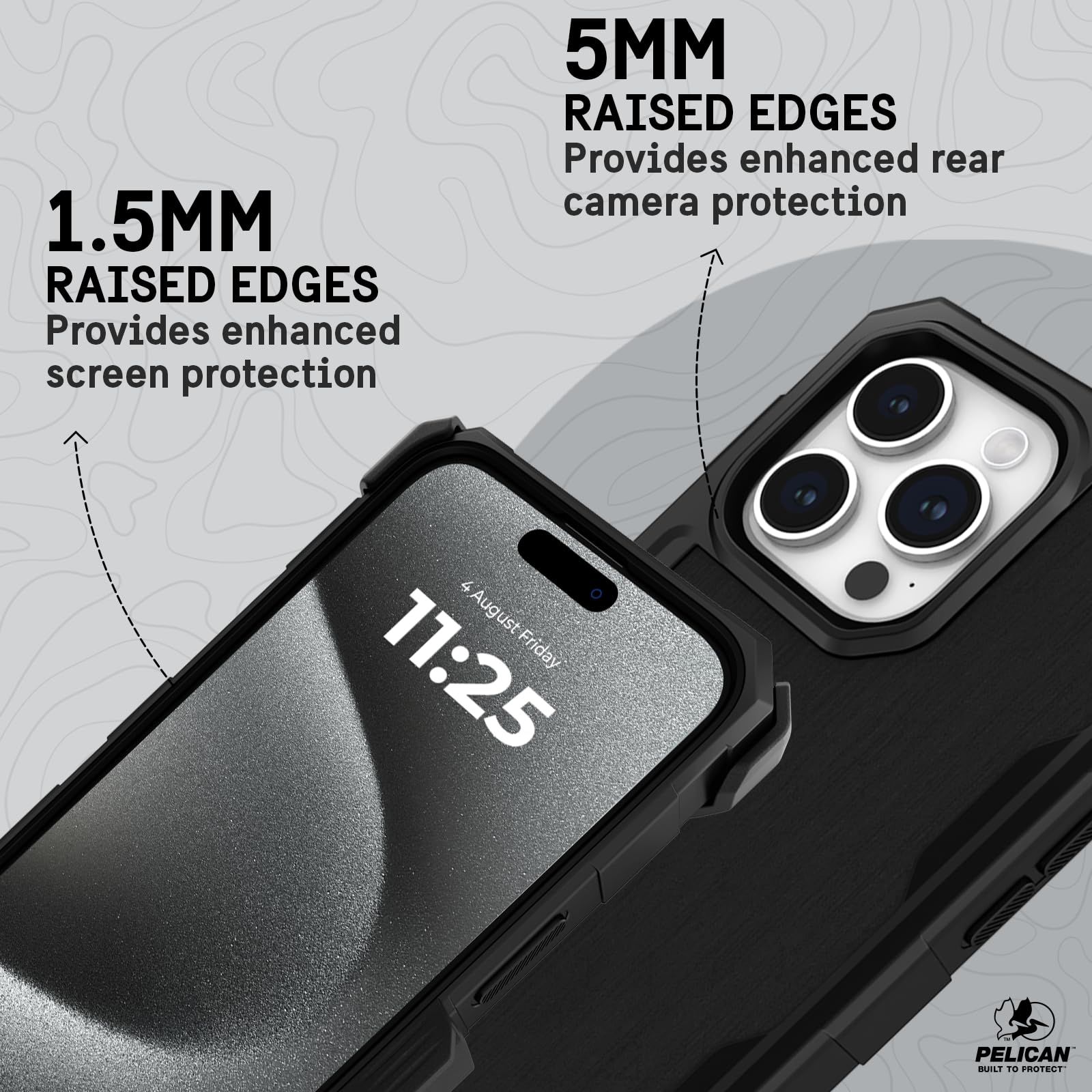 Pelican】 iPhone 15 Pro Max 用 ハイブリッド ケース [抗菌・米
