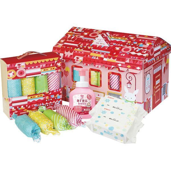 おむつボックス Ｍサイズ 女の子用 CBOA-50GM | 23-0294-180 ベビー 赤ちゃん グッズ 日用品 衛生用品 消耗品 おむつ ボックス 女の子 お祝い マルチ 万能 便利 贈答品 贈り物 お祝い ギフト プレゼント