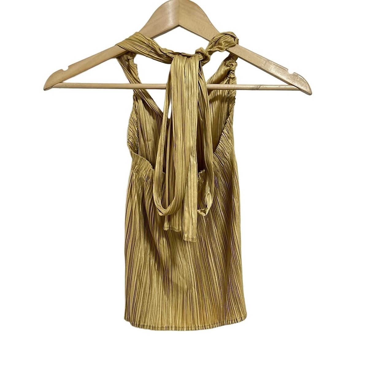 PLEATS PLEASE プリーツプリーズ ホルターネックキャミソール サイズ3 L レディース - ベージュ プリーツ