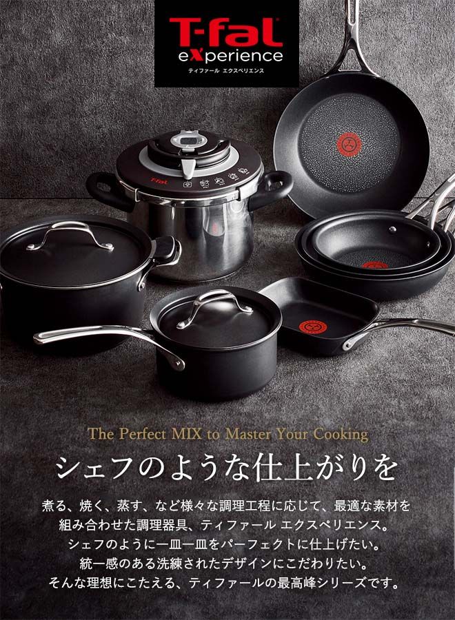 T-fal エクスペリエンス＋ エッグロースター 卵焼き器 玉子焼き 15x20cm IH対応 ガス火対応 E27818 | ティファール 取っ手つきフライパン t-fal T-FAL tfal Tfal