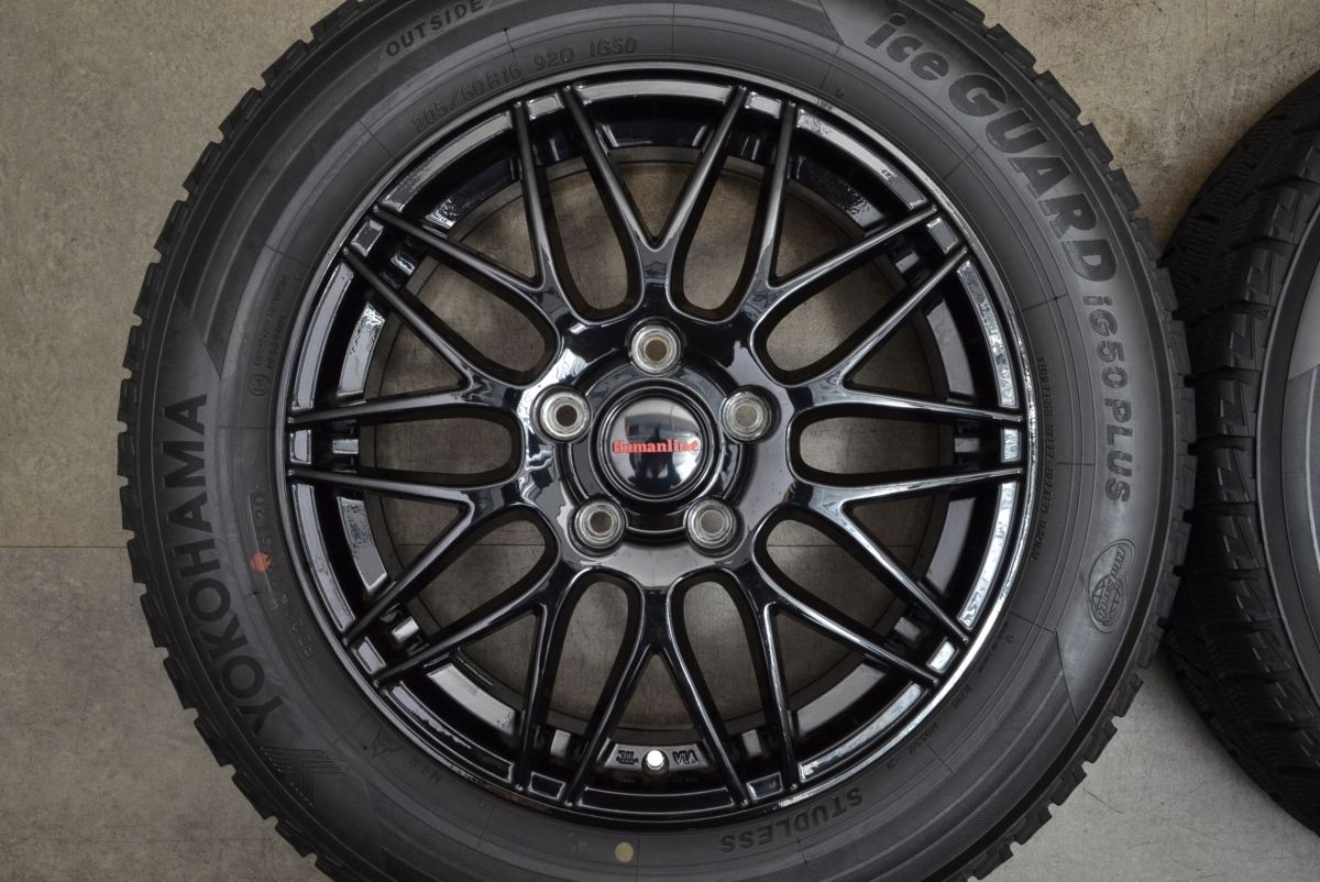 バリ溝 ヒューマンライン 16in 6.5J 48 PCD114.3 アイスガード iG50PLUS 205 60R16 ノア ヴォクシー ステップワゴン アクセラ