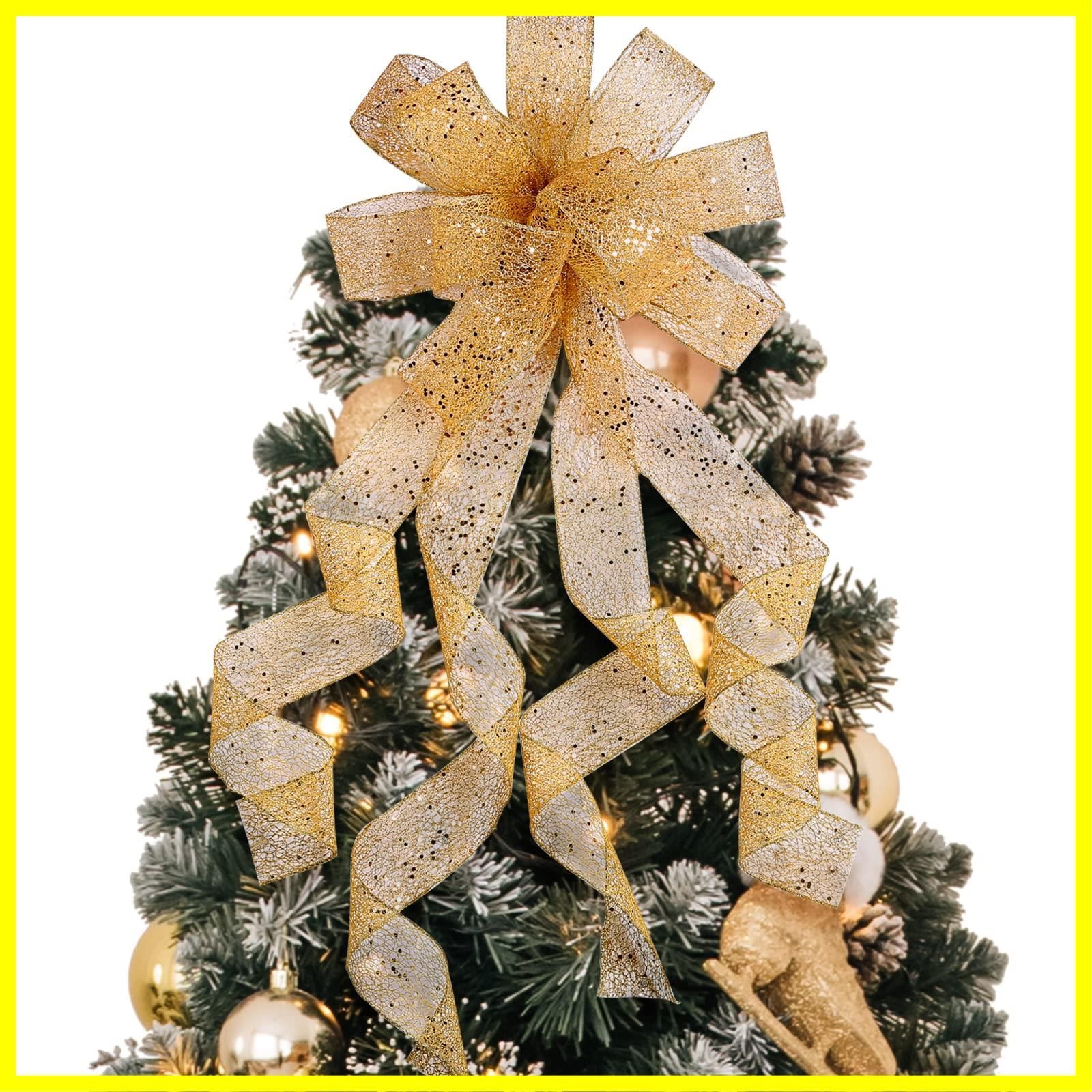 ツリートップ ドロップ リボン オーナメント ゴルード クリスマスツリー クリスマス 飾り キラキラ 30 GWHOLE cm 特大