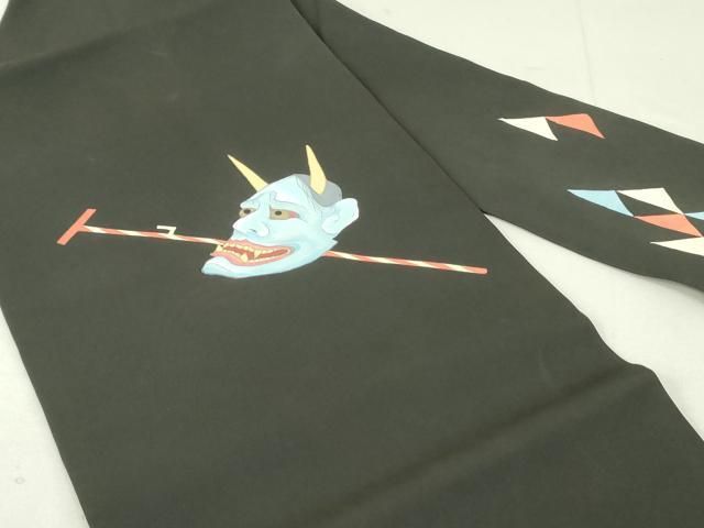 平和屋着物○塩瀬 九寸名古屋帯 椿 黒地 正絹 逸品 CAAT0902hy （楽天  