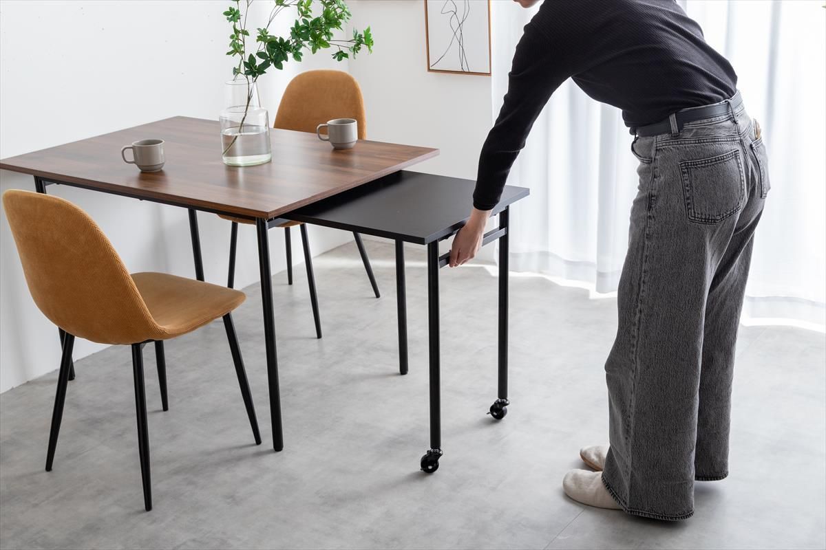 【送料無料】【幅110～194cm】伸縮スライド式ダイニングテーブル長方形 収納 g125006]【幅110〜194cm】Libre 伸縮スライド式ダイニングテーブル