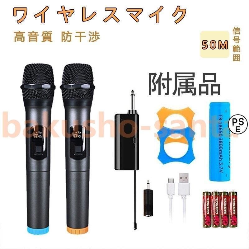 ワイヤレスマイク カラオケ 2本セット ダイナミックマイク