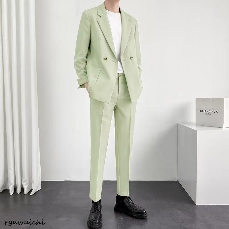 スーツ メンズ セットアップ 2ピーズスーツ 春 秋 長袖 セットアップ