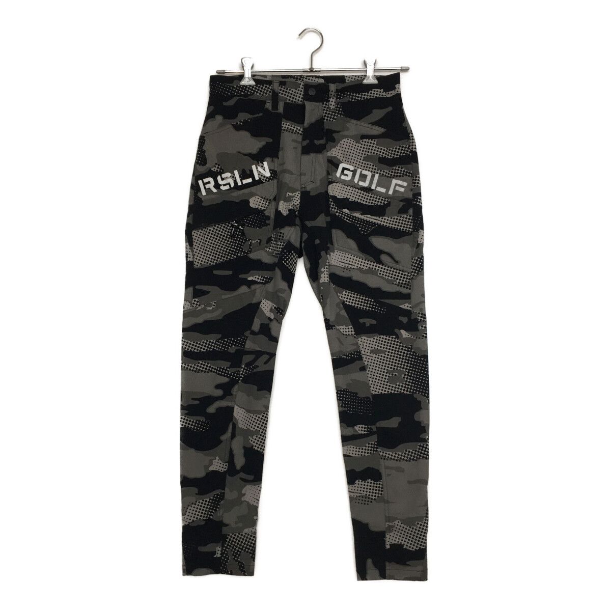 メンズ ラッセルノ RUSSELUNO パンツ 4 M 黒×グレー ブラック カモフラ ジョガーパンツ