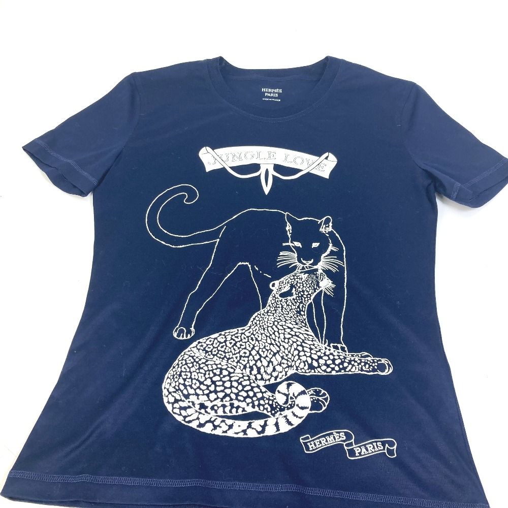直営店！ 【HERMES エルメス】 ジャングルラブ Tシャツ 半袖 直営店！ 【HERMES エルメス】 ジャングルラブ Tシャツ 半袖