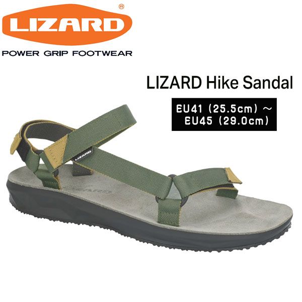 値下げ リザード LIZARD HIKE スモークドグリーン アウトドアサンダル