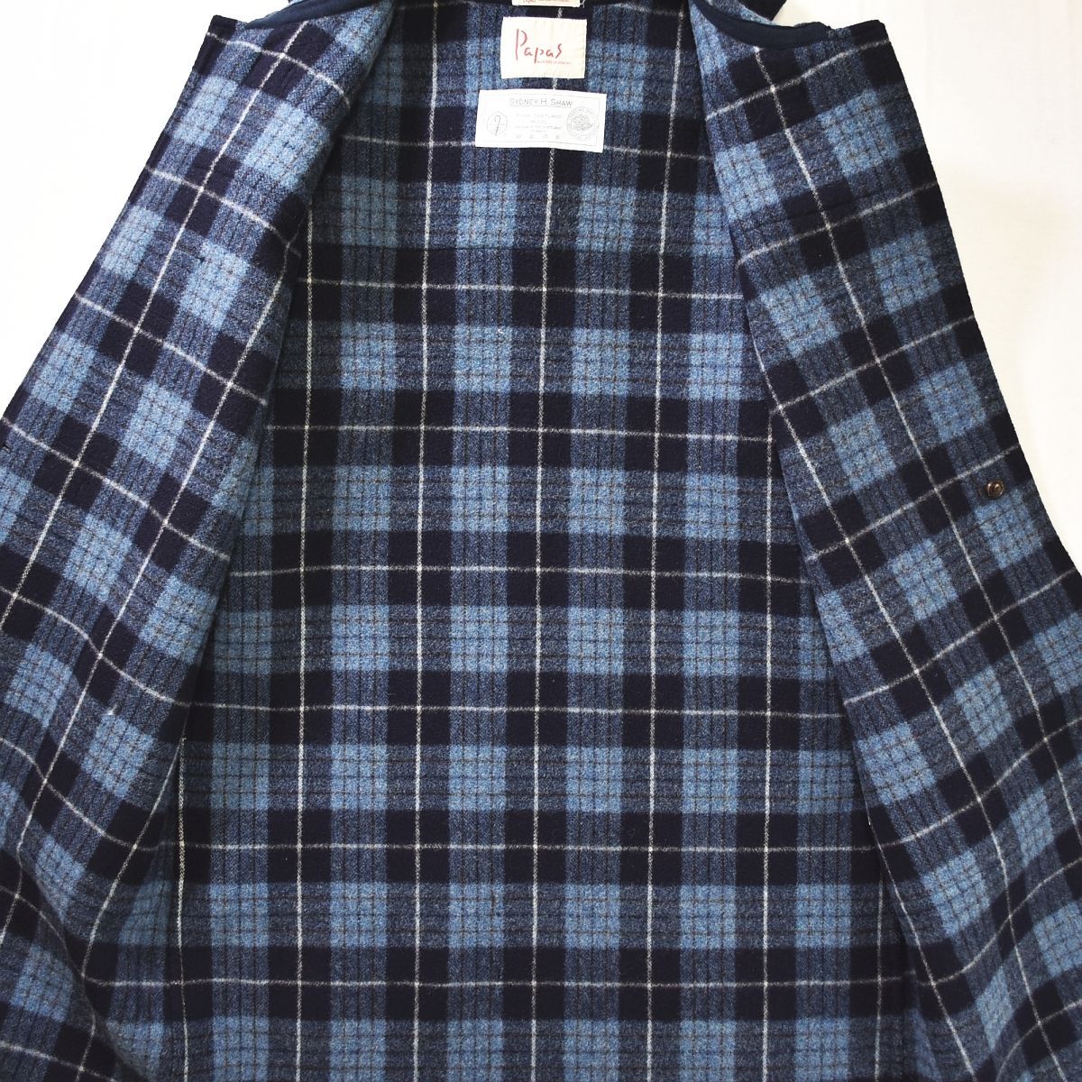 Papas パパス SYDNEY H SHAW メルトン ウール ダッフルコート M グレー