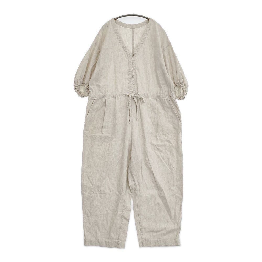 nest Robe UpcycleLino バルーンスリーブサロペット 01242-1529 オールインワン 24SS ベージュ レディース ネストローブ 5-1001M♪