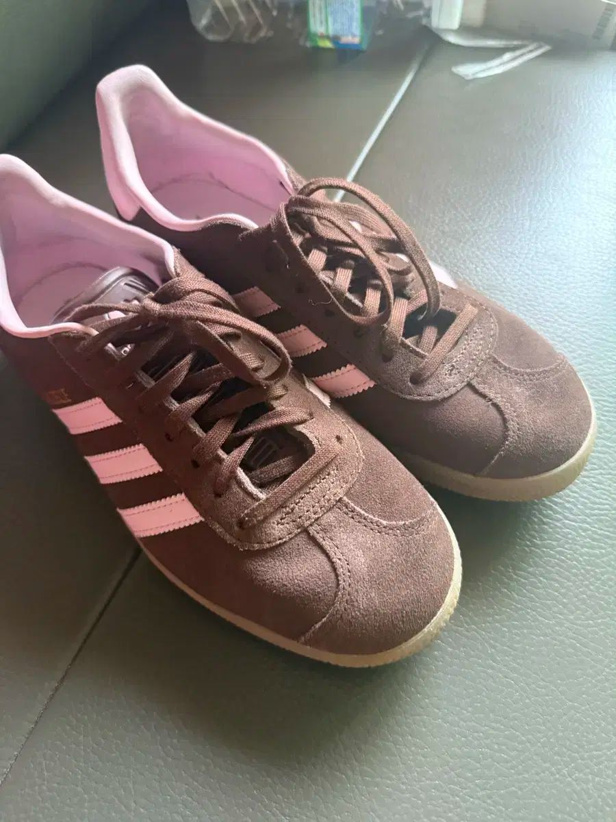【値下げ済】アディダス ガゼルボールド 23cmブラウン ピンク adidas Gazelle ブラウン/ピンク スニーカー23 cm