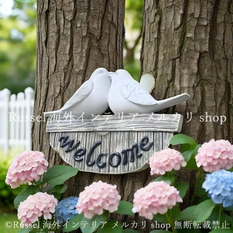 ガーデンオーナメント 鳥 オブジェ 壁掛け 園芸用品 ガーデン