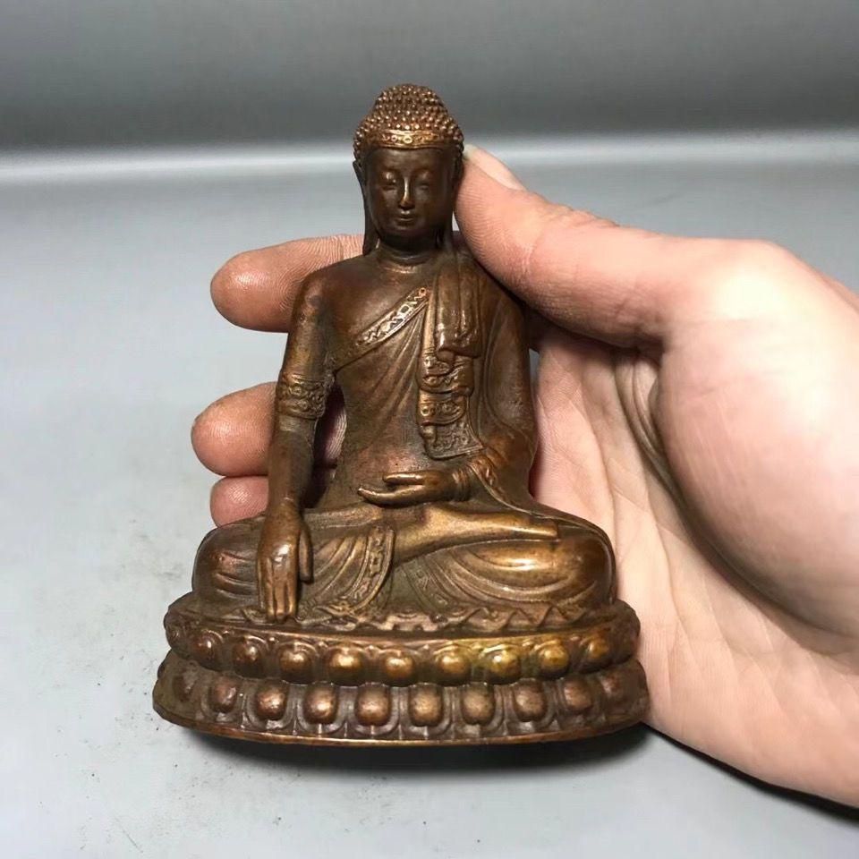 仏教美術 仏像 釈迦仏像 小仏像 銅製 銅器 仏教美術 仏像 お釈迦様仏 小仏像 銅製 銅器 - メルカリ