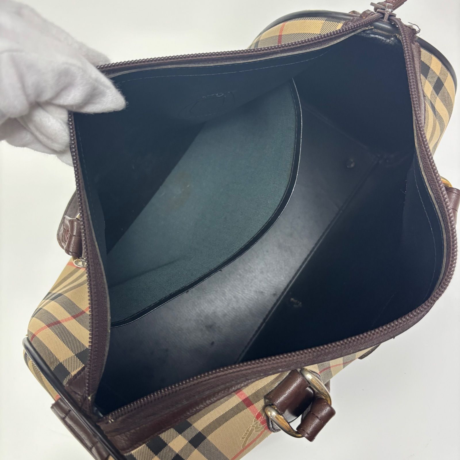 BURBERRY バーバリー ヴィンテージ ボストンバッグ ハンドバッグ ノバ 