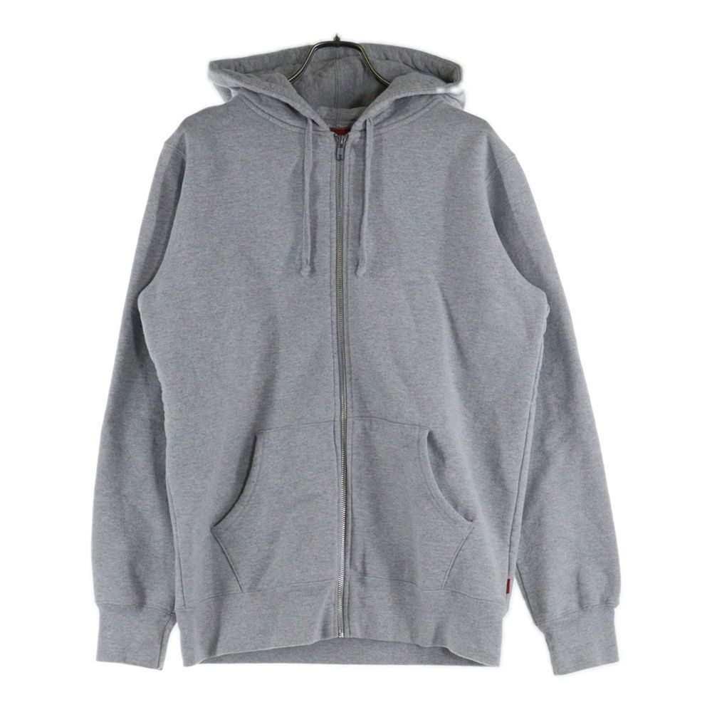 SUPREME (シュプリーム) 14AW Logo Tape Zip Up ロゴテープ スウェット ジップアップパーカー グレー