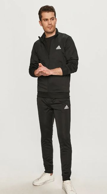美品 アディダス ESS SL ジャージ 上下セットアップ (2) 黒白 M