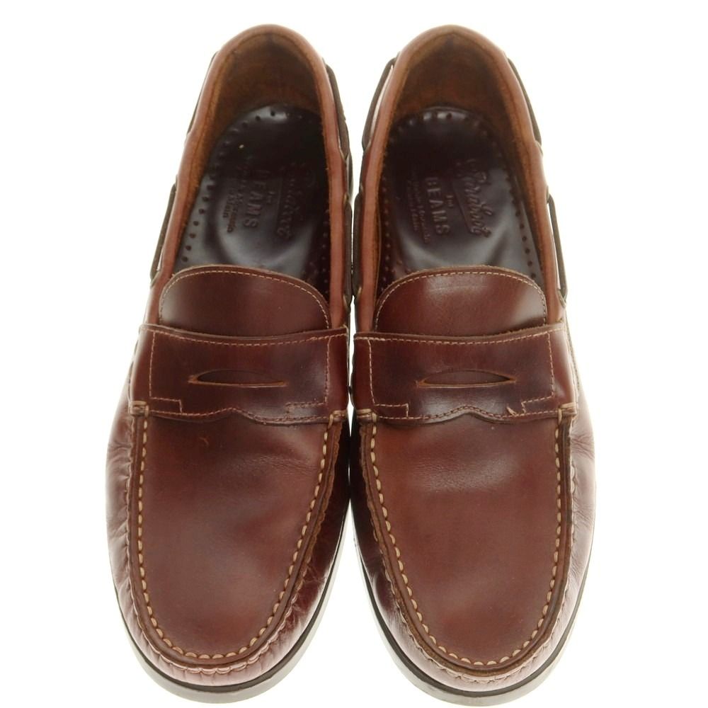 パラブーツ Paraboot BEAMS別注 CORSICA オイルドレザー ローファー ブラウン サイズ9 メンズ