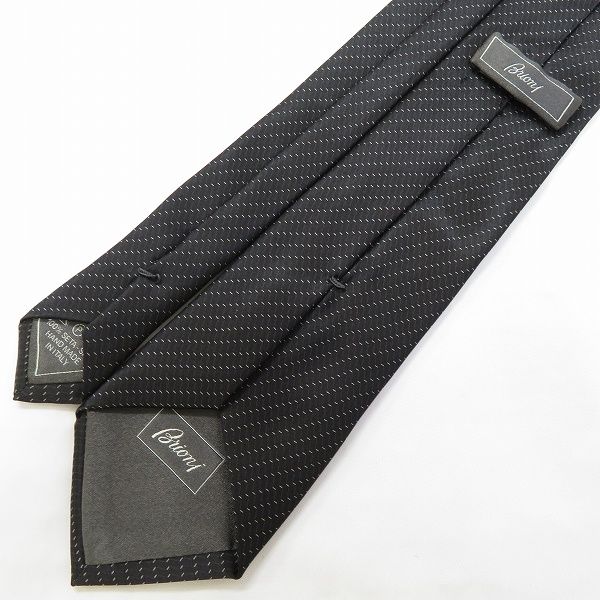 美品ブリオーニネクタイ Brioni（ブリオーニ）小紋柄ネクタイ/プリント生地/ネイビー系