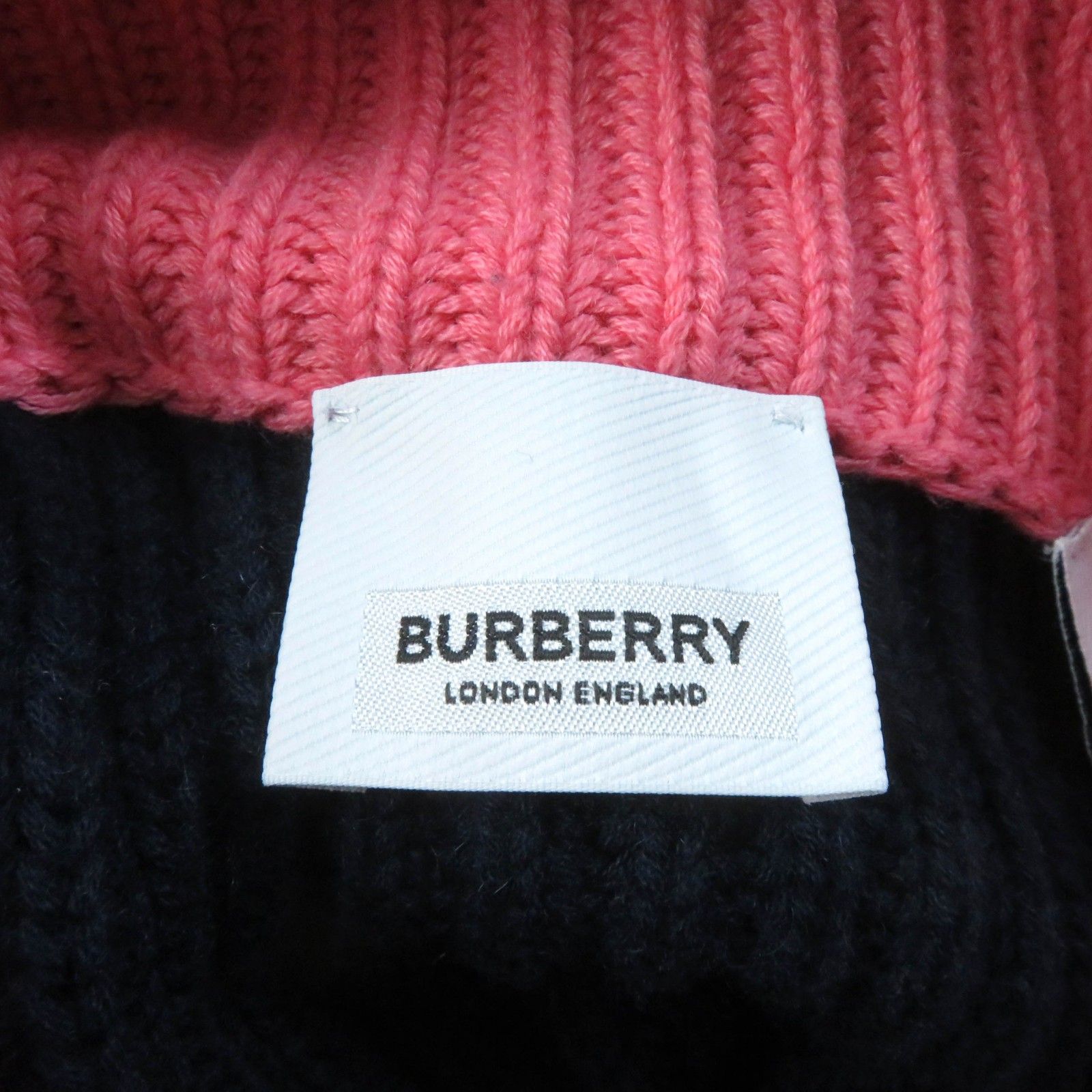 BURBERRY - 未使用品★BURBERRY バーバリー 8039172 カシミヤ混 リブ編み ハイネック 長袖 セーター ニット トップス ネイビー L 正規品 レディース 楽天市場】未使用品☆BURBERRY バーバリー 8039172 カシミヤ混