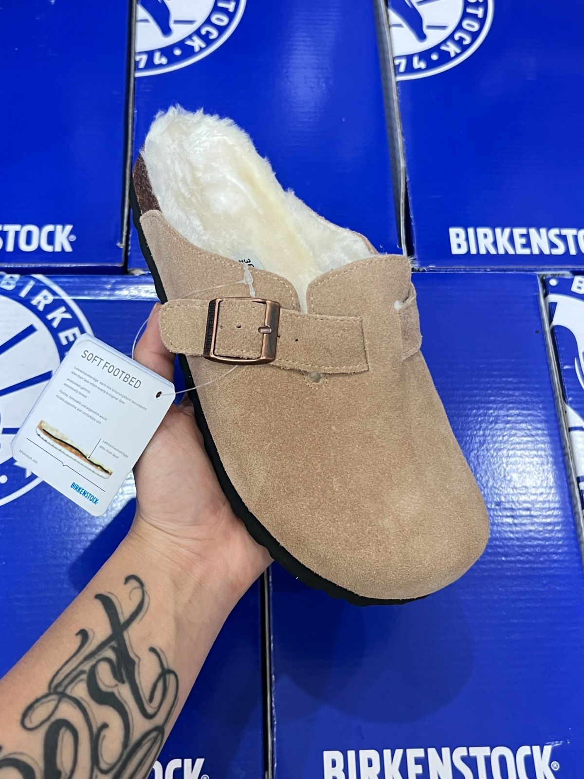 BIRKENSTOCK Boston Boa Suede ミュール 男女兼用 選択