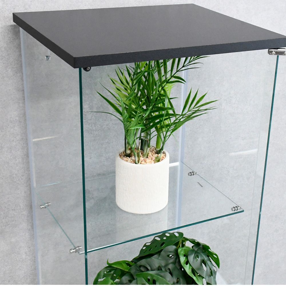 飾り棚　ガラス張り 飾り棚 4段 北欧 おしゃれ ガラス飾り棚 幅43cm 収納棚 ガラス