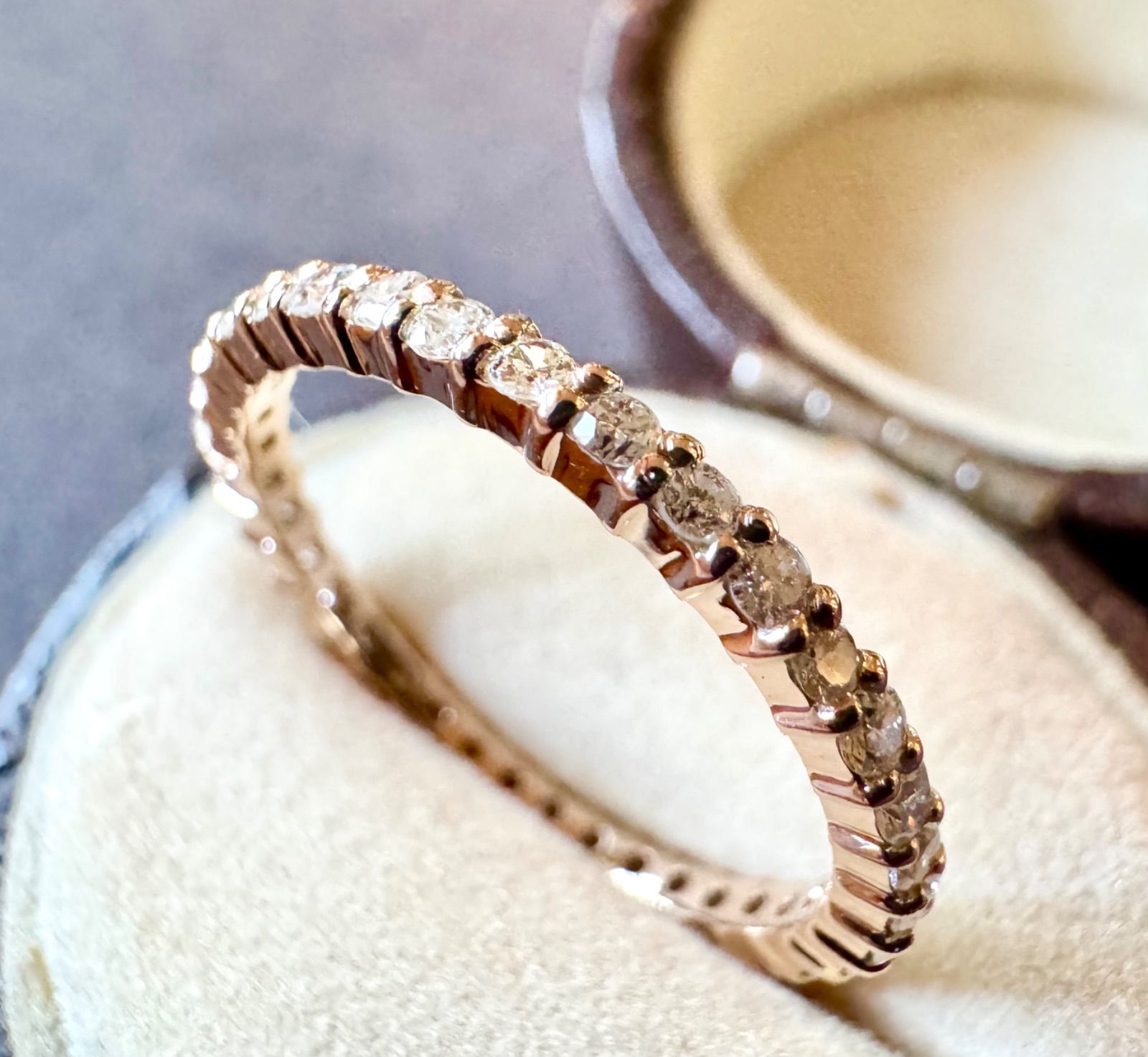 フルエタニティ◆K18YG 8号 ダイヤモンドリング 指輪