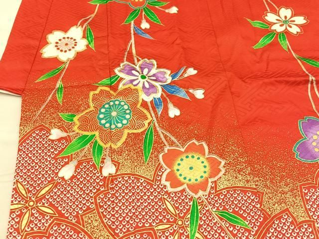 【絹100%表地】祝着　女の子　着物 SOUBIEN 産着 女 女の子 販売 初着 水色 ライトブルー 桜 鼓 鶴