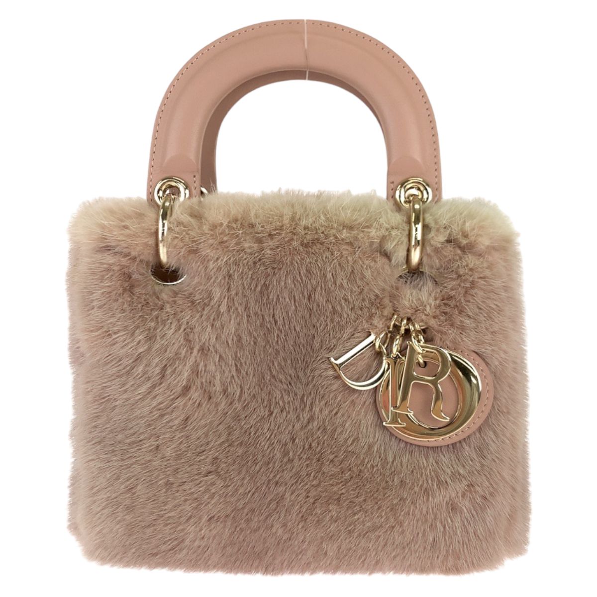 超美品 Dior ディオール レディディオール ファー ピンク